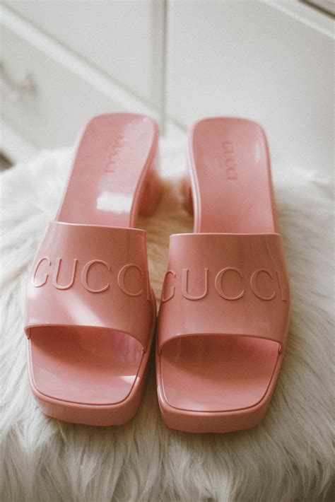 gucci rubber slide sandal women.